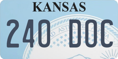 KS license plate 240DOC