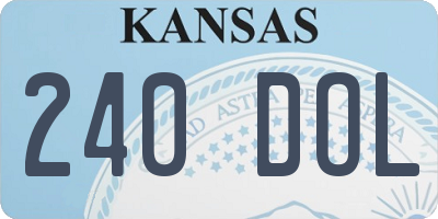 KS license plate 240DOL