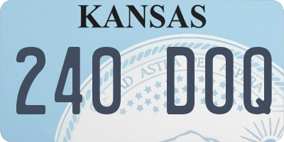 KS license plate 240DOQ