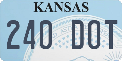 KS license plate 240DOT
