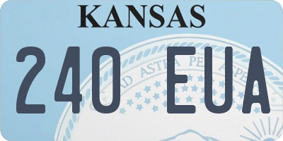 KS license plate 240EUA