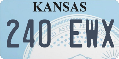 KS license plate 240EWX