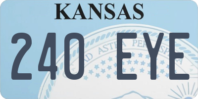 KS license plate 240EYE