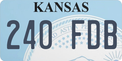 KS license plate 240FDB