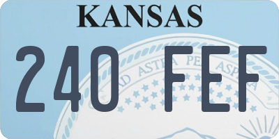 KS license plate 240FEF