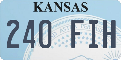 KS license plate 240FIH