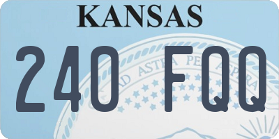KS license plate 240FQQ