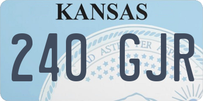 KS license plate 240GJR