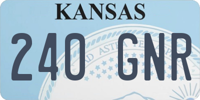 KS license plate 240GNR