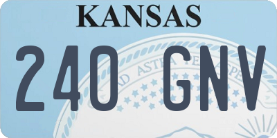 KS license plate 240GNV