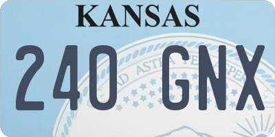 KS license plate 240GNX