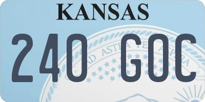KS license plate 240GOC