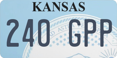 KS license plate 240GPP