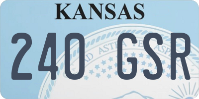 KS license plate 240GSR