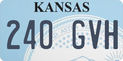 KS license plate 240GVH