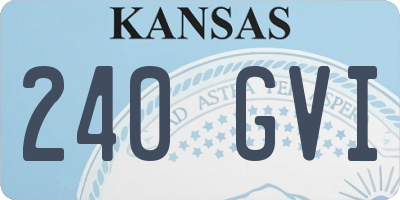 KS license plate 240GVI