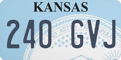 KS license plate 240GVJ
