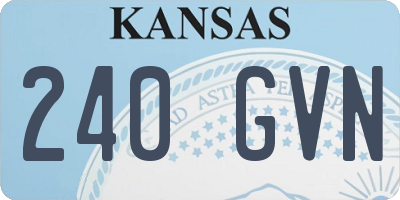 KS license plate 240GVN