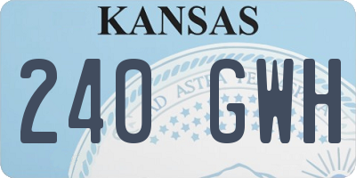 KS license plate 240GWH