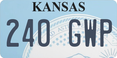 KS license plate 240GWP
