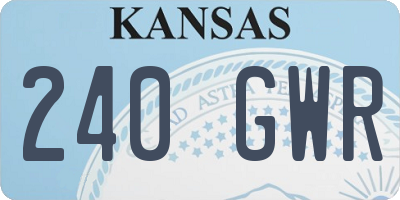 KS license plate 240GWR