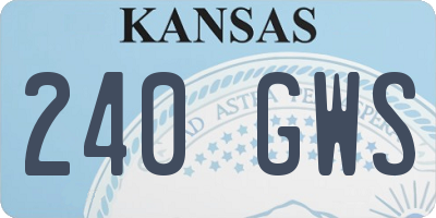 KS license plate 240GWS