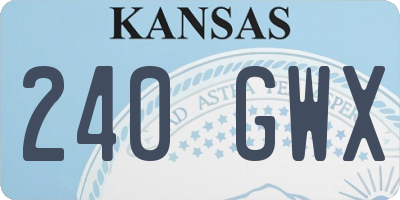 KS license plate 240GWX