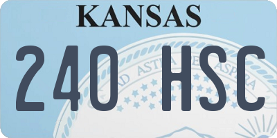 KS license plate 240HSC
