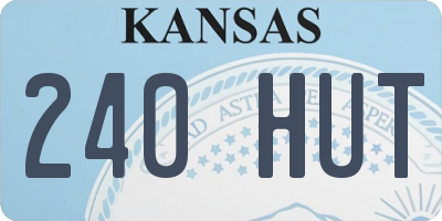 KS license plate 240HUT