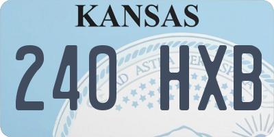 KS license plate 240HXB