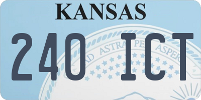 KS license plate 240ICT