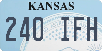 KS license plate 240IFH