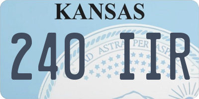 KS license plate 240IIR