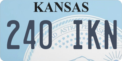 KS license plate 240IKN