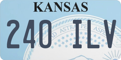 KS license plate 240ILV