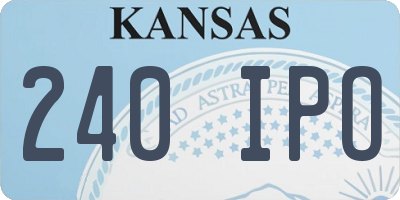 KS license plate 240IPO