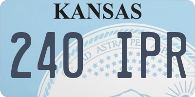 KS license plate 240IPR
