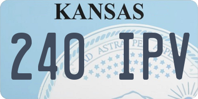 KS license plate 240IPV