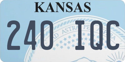 KS license plate 240IQC