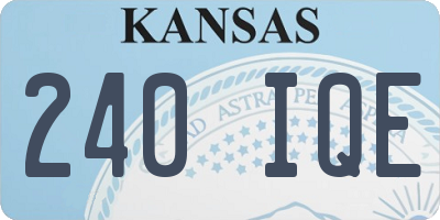 KS license plate 240IQE