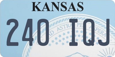 KS license plate 240IQJ