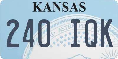 KS license plate 240IQK