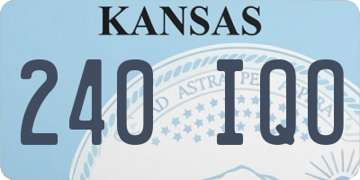KS license plate 240IQO