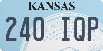 KS license plate 240IQP