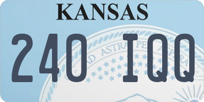 KS license plate 240IQQ