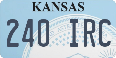 KS license plate 240IRC