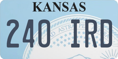 KS license plate 240IRD