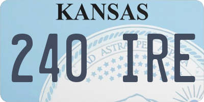 KS license plate 240IRE