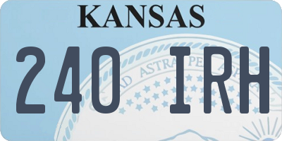 KS license plate 240IRH
