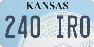 KS license plate 240IRO